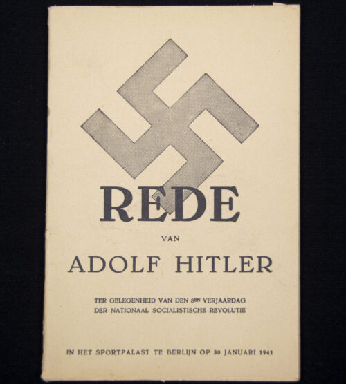 (Brochure) Rede van Adolf Hitler ter gelegenheid van den 8en verjaardag der Nationaal Socialistische Revolutie (1941)