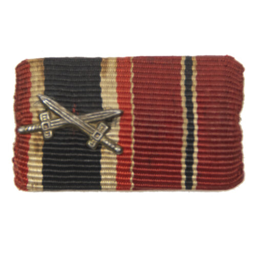 Double ribbon with Kriegsverdienstkreuz mit Schwerter + Ostmedaille