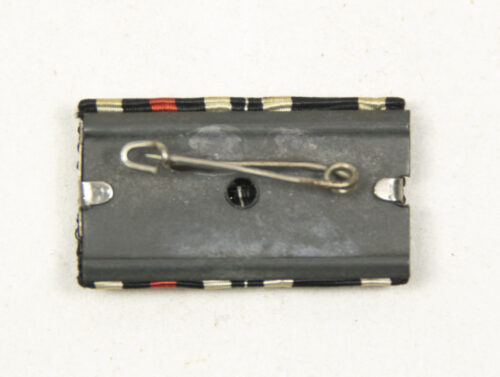 German WWI double ribbonbar with Ek2 + Frontkämpfer Ehrekreuz