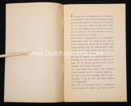 (NSB Jeugdstorm) Tournee De Ruyter Cantate van den nationale Jeugdstorm (1944) - rare