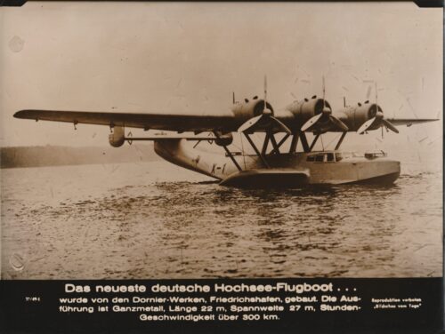 (Pressphoto) Das neueste deutsche Hochsee-Flugboot... (24x18cm)