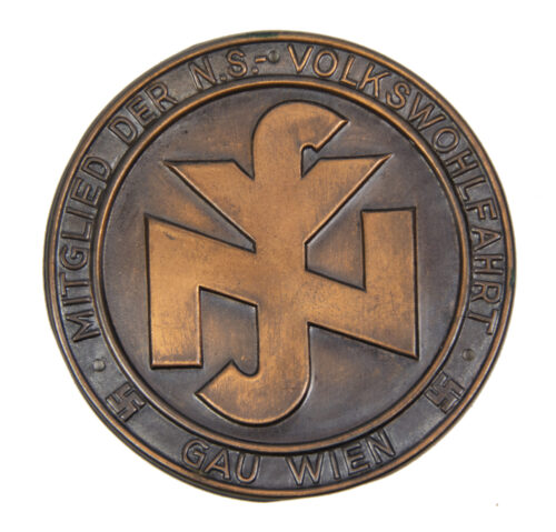 Türplakette door plaque Mitglied der N.S.-Volkswohlfahrt Gau Wien