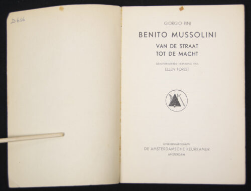 (Book) Giorgio Pini - Mussolini van de straat tot de macht (De Amsterdamsche Keurkamer)