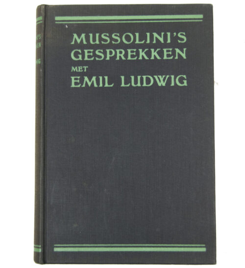 (Book) Mussolini's gesprekken met Emil Ludwig (1932)