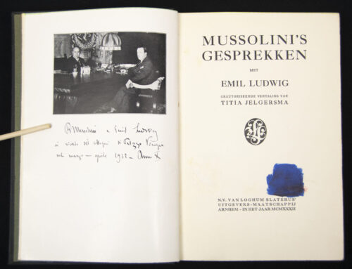 (Book) Mussolini's gesprekken met Emil Ludwig (1932)