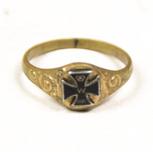German WWI patriotic ring Goldshell