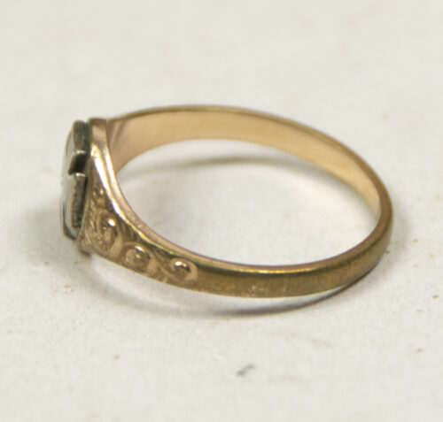 German WWI patriotic ring Goldshell