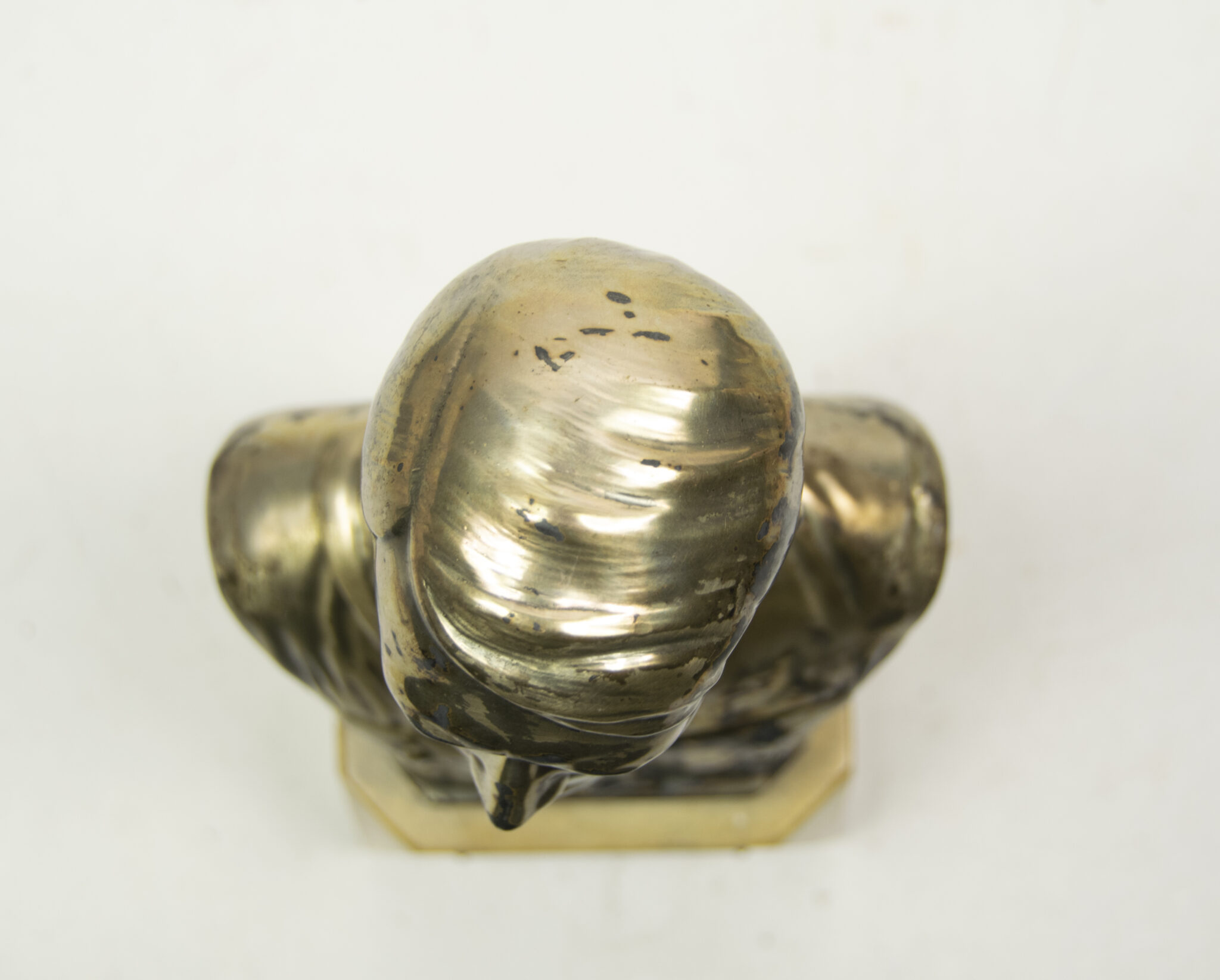 Hitler silver colored bust on marble base - Image 28