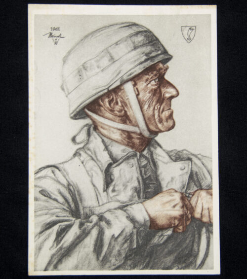 (Postcard) Willrich – Generalmajor Meindl als Führer von Fallschirmtruppen besonders verdient in den Kämpfen bei Narvik und um Kreta