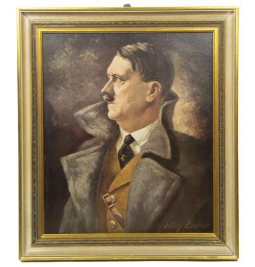 (Print) Framed Willy Exner - Adolf Hitler portrait (60x52 cm)
