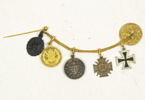 WWI German Frackkete with Ek2 + FEK + Austrian and Hungarian commemorative medals + VWA schwarz