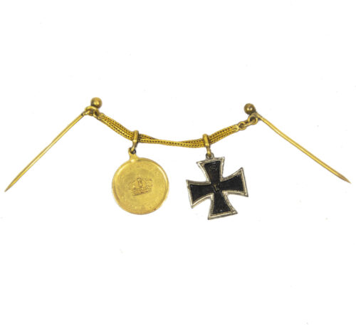 WWI German Frackkete with Treue Dienste Reserve Landwehr + Iron Cross second class
