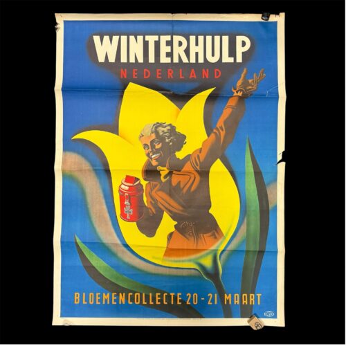 (Poster) Winterhulp Nederland (WHN) Bloemencollecte 20-21 Maart (115x 84 cm)