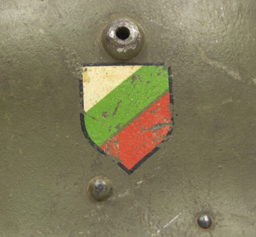 Bulgarian M36 Helmet with decal and chinstrap