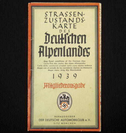 DDAC- Strassenkarte des Deutschen Alpenlandes (1939)