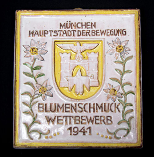 München Hauptstadt der Bewegung - Blumenschmuck Wettbewerb 1941 ceramic tile