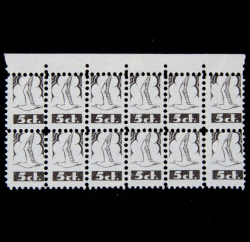 (NSB) Nationale Jeugdstorm sheet of 12 contribution stamps