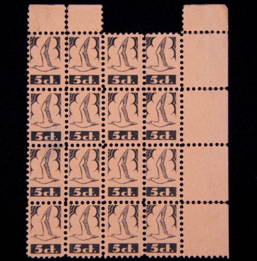 (NSB) Nationale Jeugdstorm sheet of 16 contribution stamps