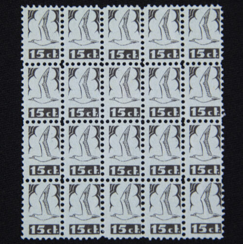 (NSB) Nationale Jeugdstorm sheet of 20 contribution stamps