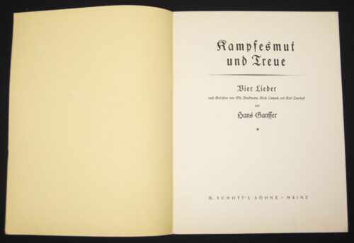 (NSDAP) Kampfesmut und Treue - sheet music