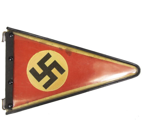 NSDAP double sided car pennant with cover