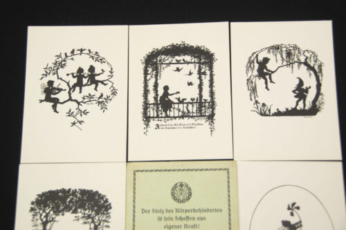 (Postcard folder) Reichsbund der Körperbehinderten (8 postcards in folder)