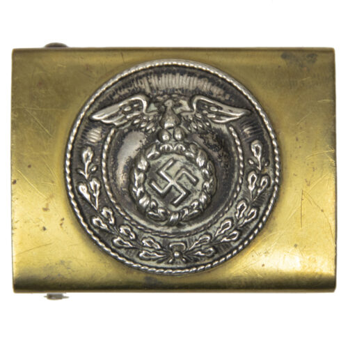 SA parade buckle with diagonal swastika centre