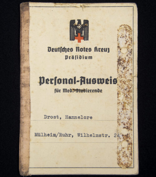 Deutsches Rotes Kreus (DRK) Personal-Ausweis für Med.-Studierende (1943)