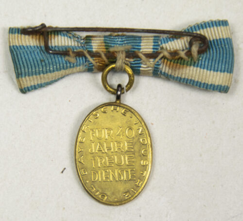 Ehrenzeichen des Verbandes Bayerischer Industriellen miniature medal for 40 years faithfull service