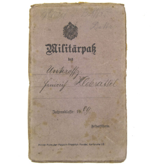 German WWI Militärpass 190919141916