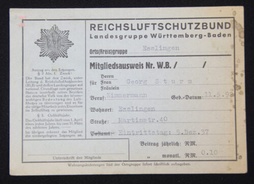 Grouping with NSKOV pass + Reichsluftschutzbund passes + Deutsche Arbeitsfront + Arbeitsbuch + Kaufmannsgehilfenbrief