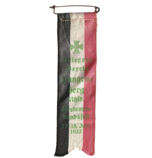 Kriegerverein Sangenberg Rhld. Kreisverbandsfest 17.-18. Juni 1933 abzeichen