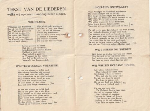 (NSB) Agenda voor de 1e Landdag (1934) - rare
