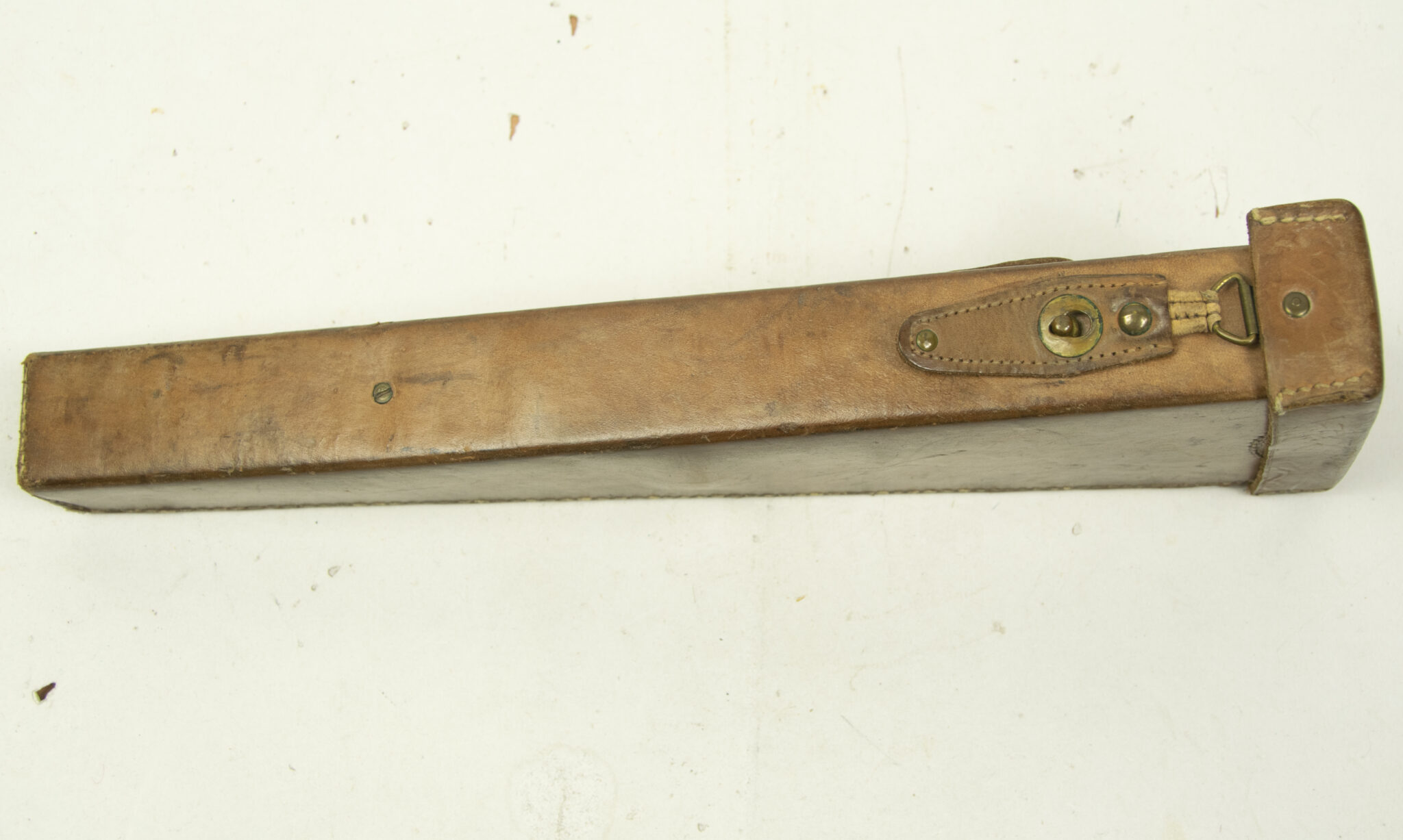 French camouflaged trench periscope complete with leather case - Image 5