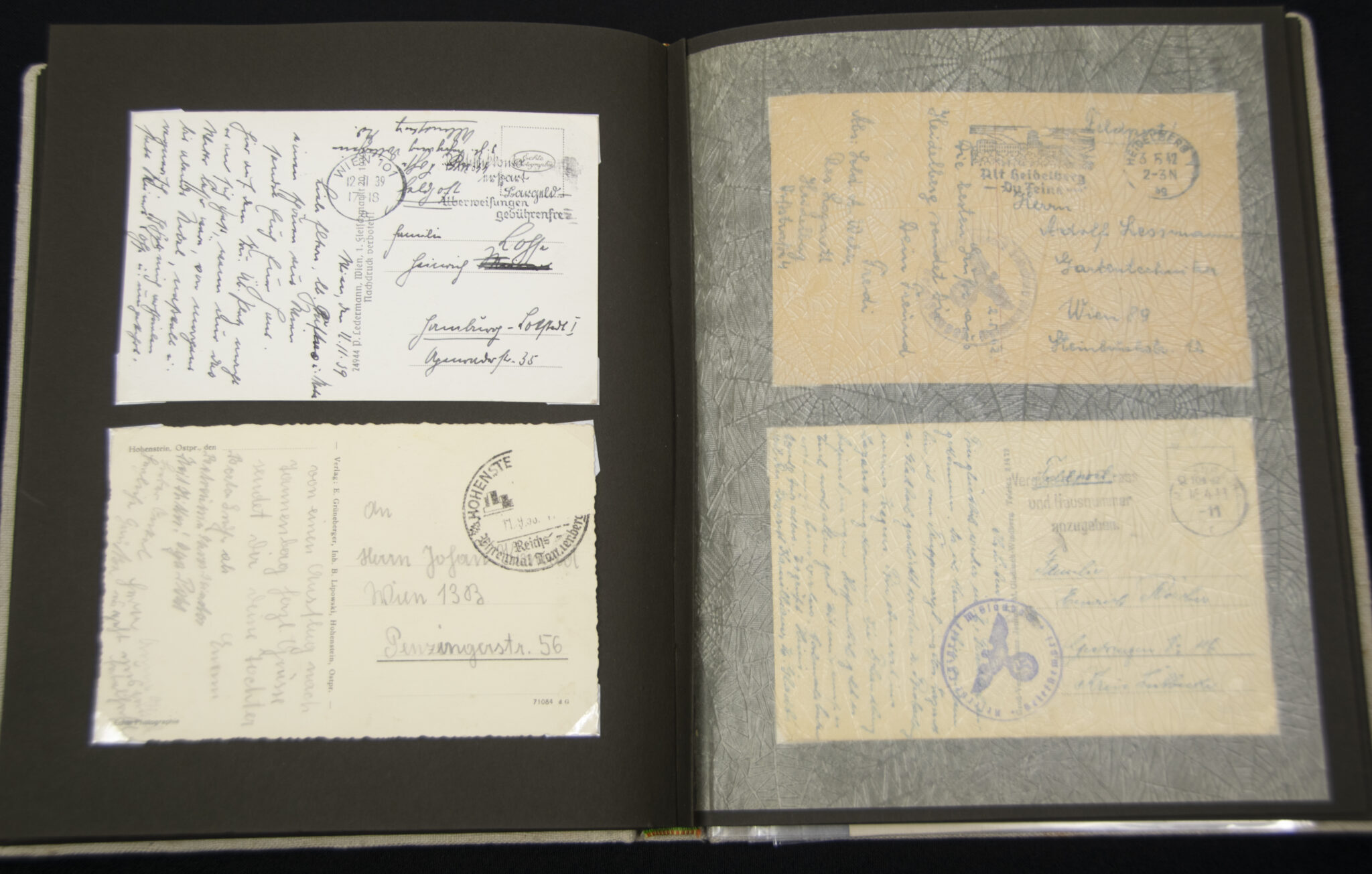 Deutsche Rote Kreuz (DRK) photoalbum with a collection of german postcards + photos + WHW tags, etc - Image 136