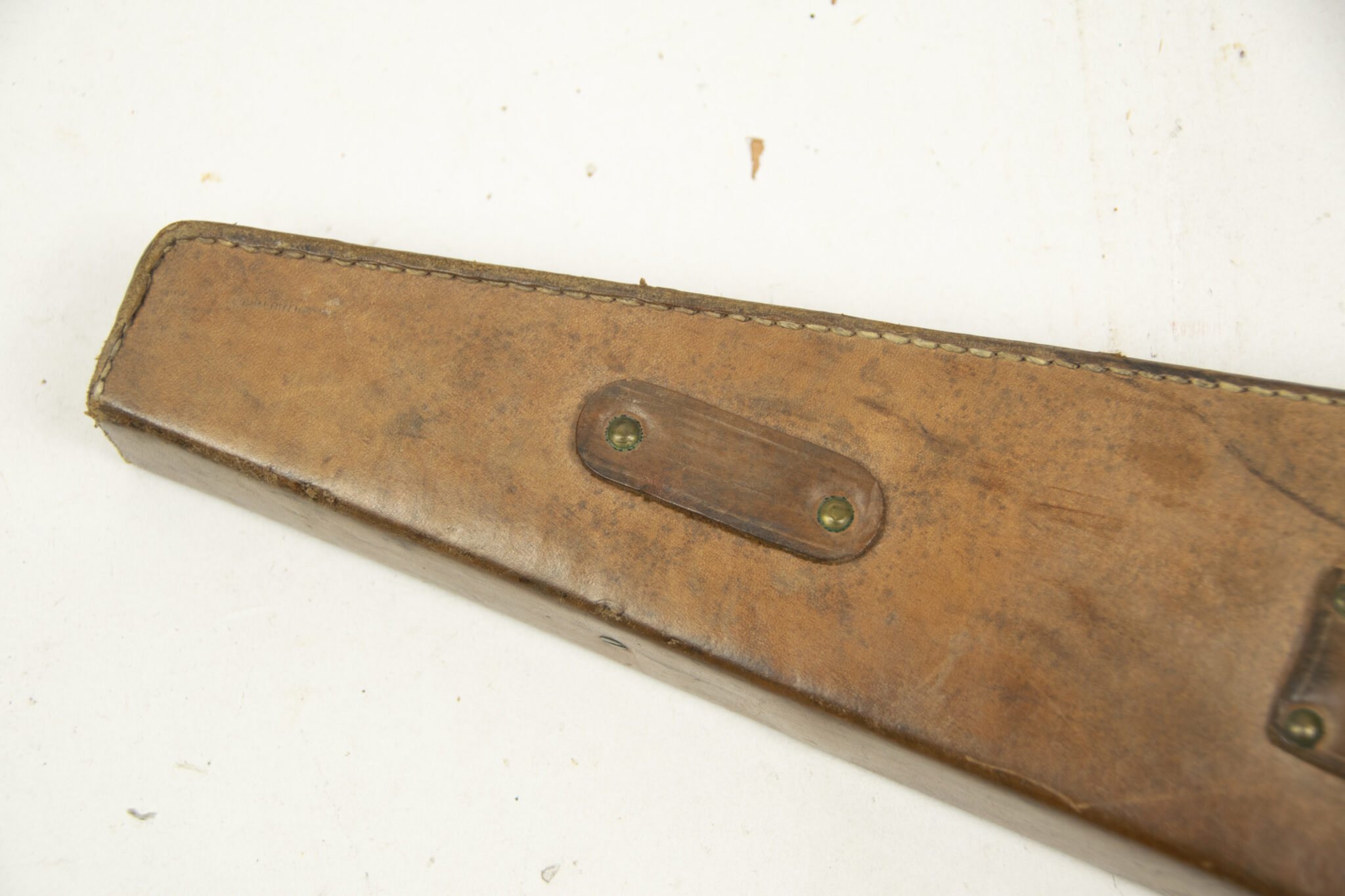 French camouflaged trench periscope complete with leather case - Image 3