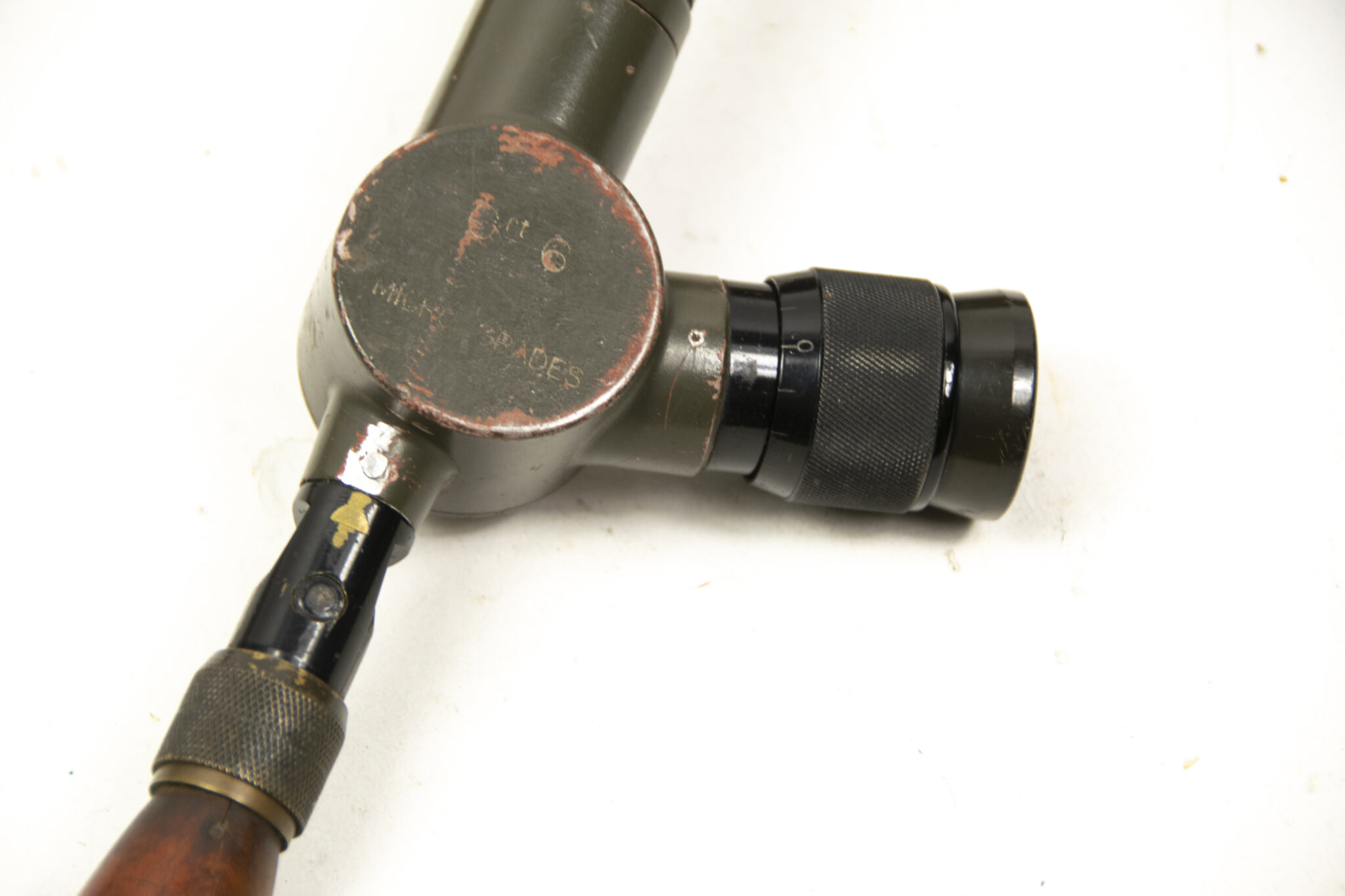 French camouflaged trench periscope complete with leather case - Image 39