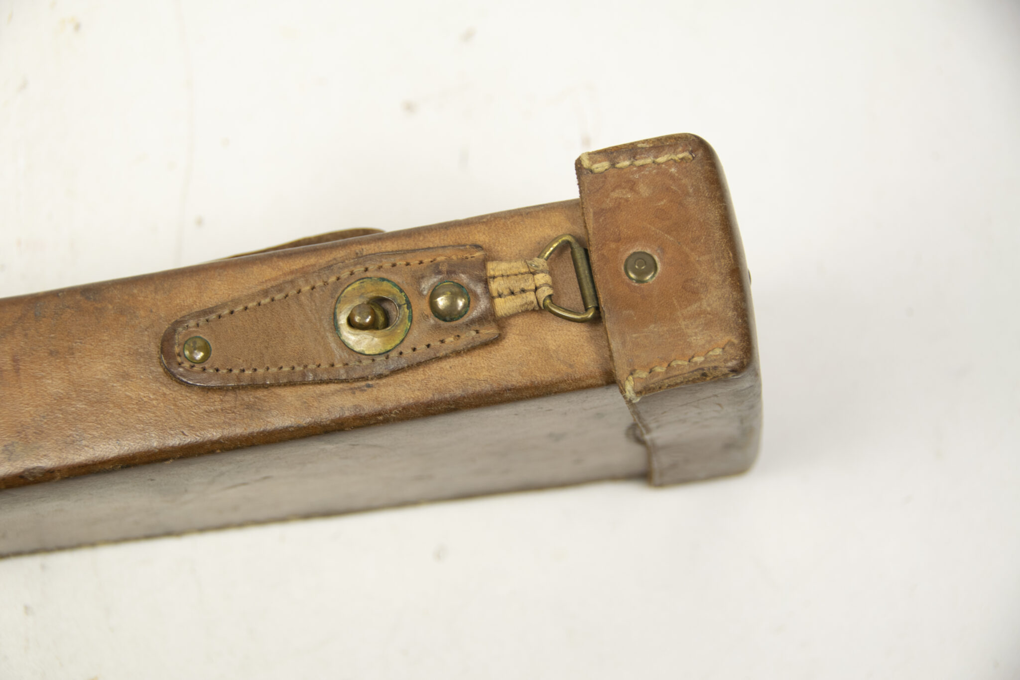 French camouflaged trench periscope complete with leather case - Image 6