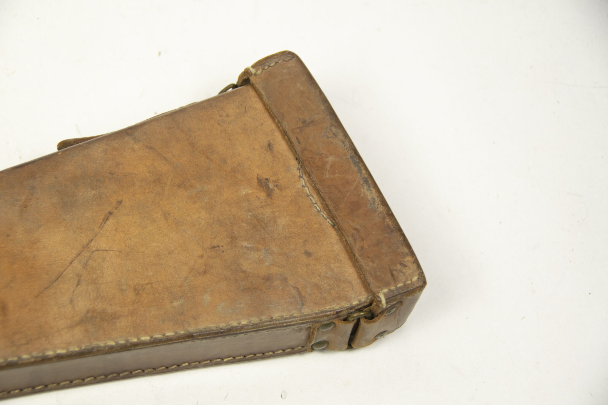 French camouflaged trench periscope complete with leather case - Image 8