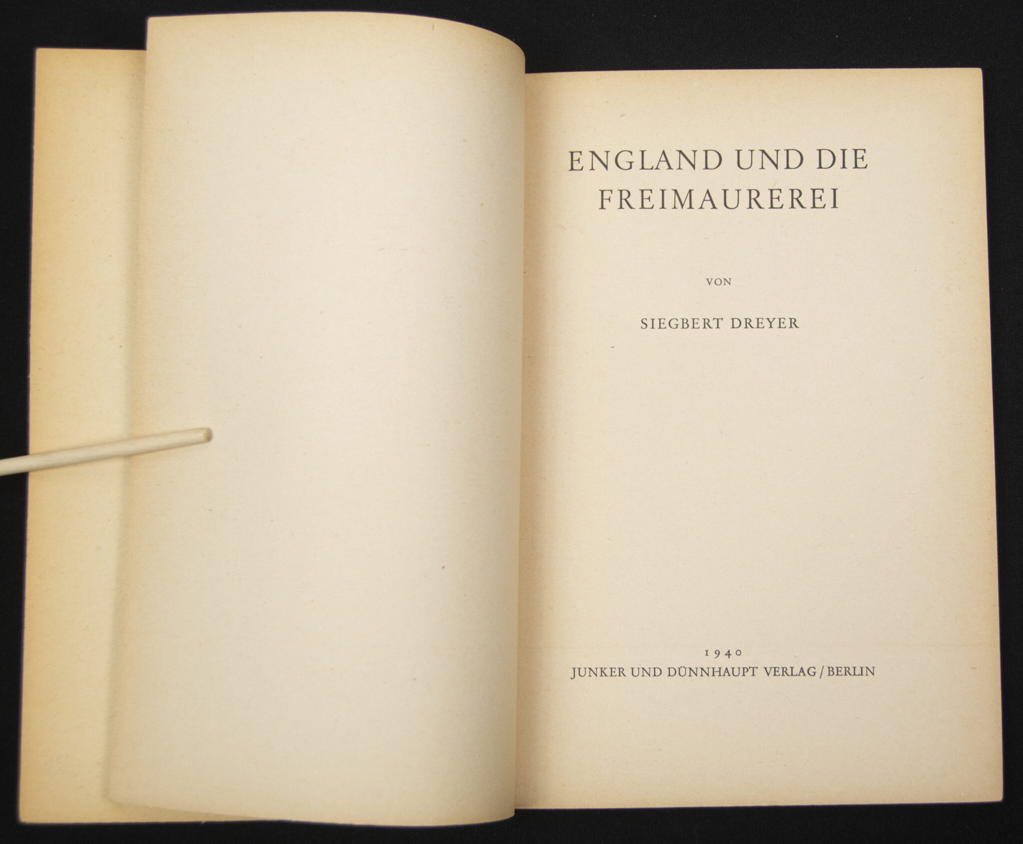 (Book) Siegbert Dreyer - England und die Freimaurerei (1940)