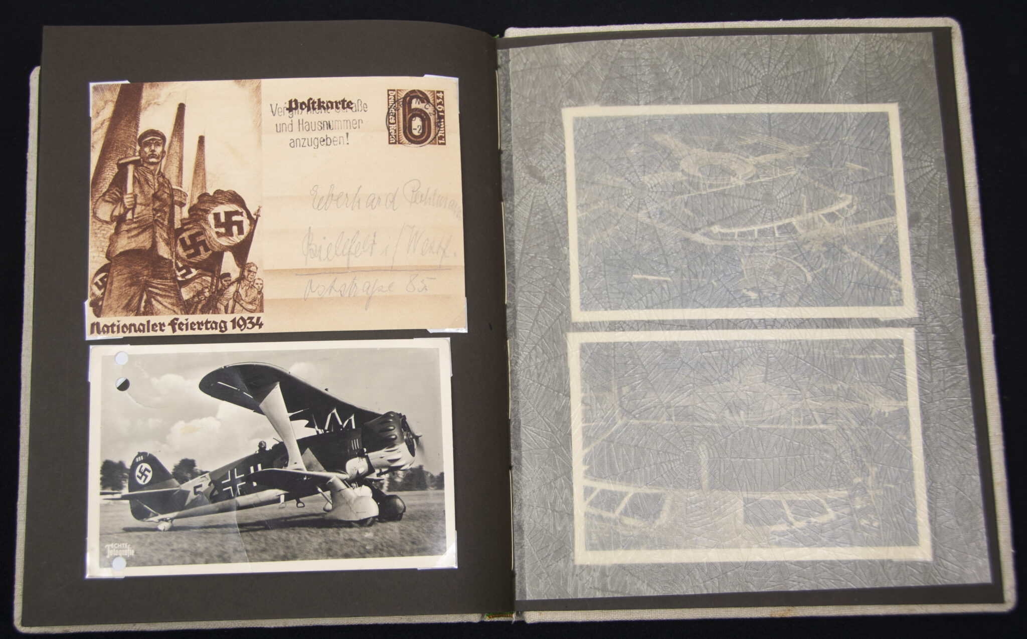 Deutsche Rote Kreuz (DRK) photoalbum with a collection of german postcards + photos + WHW tags, etc - Image 185