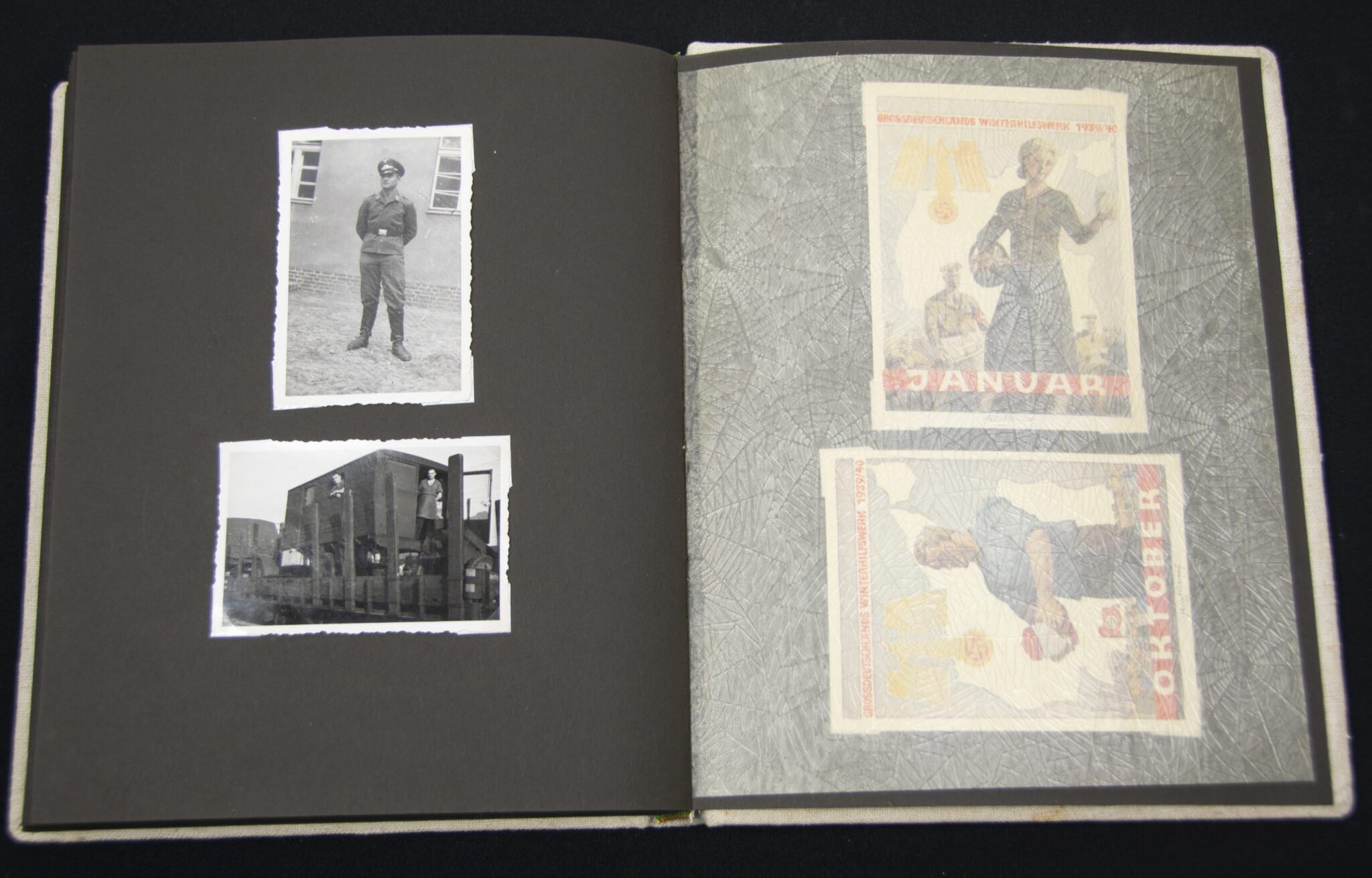Deutsche Rote Kreuz (DRK) photoalbum with a collection of german postcards + photos + WHW tags, etc - Image 191