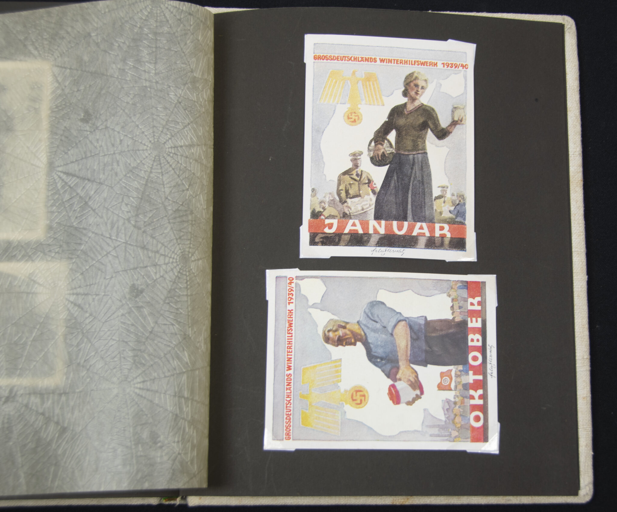 Deutsche Rote Kreuz (DRK) photoalbum with a collection of german postcards + photos + WHW tags, etc - Image 195