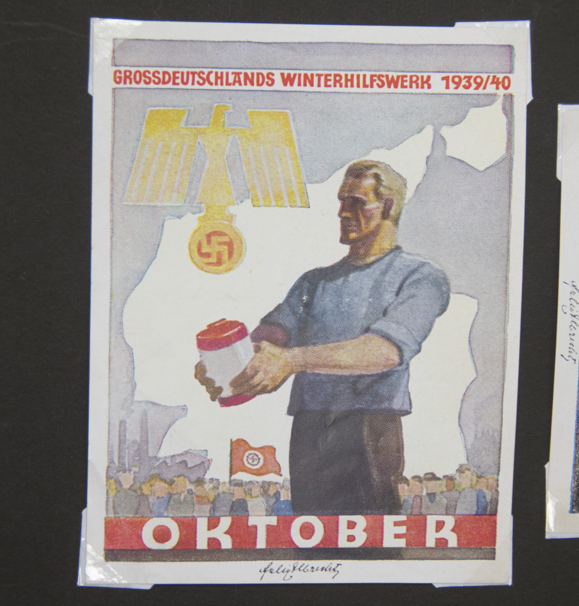 Deutsche Rote Kreuz (DRK) photoalbum with a collection of german postcards + photos + WHW tags, etc - Image 197