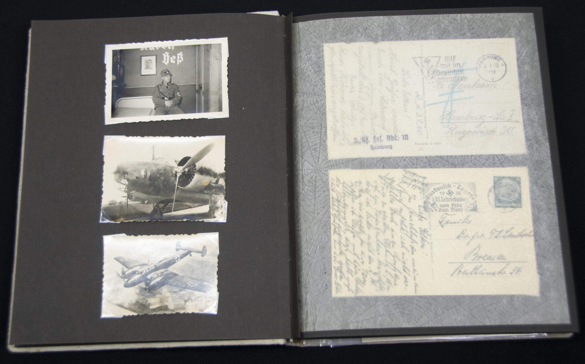 Deutsche Rote Kreuz (DRK) photoalbum with a collection of german postcards + photos + WHW tags, etc - Image 28