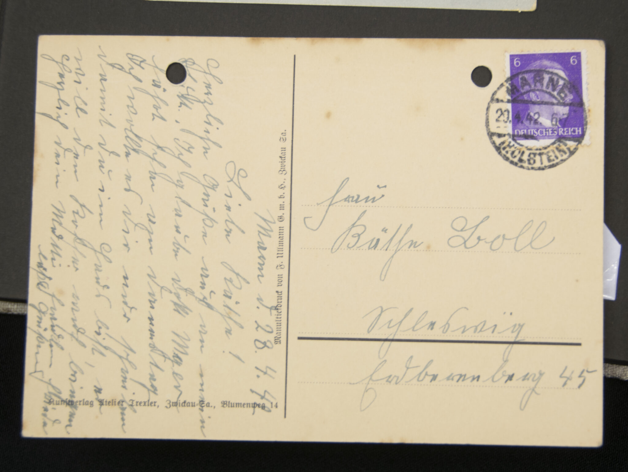 Deutsche Rote Kreuz (DRK) photoalbum with a collection of german postcards + photos + WHW tags, etc - Image 56
