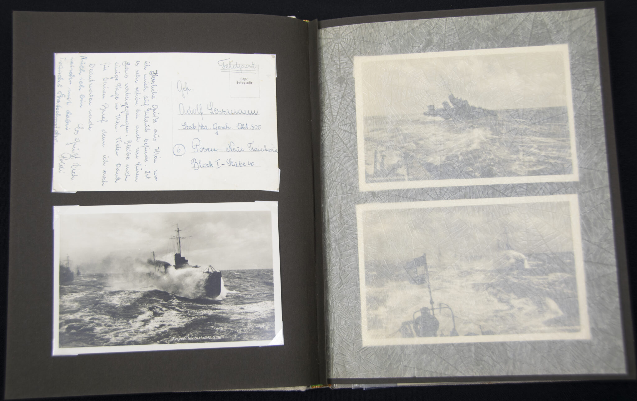Deutsche Rote Kreuz (DRK) photoalbum with a collection of german postcards + photos + WHW tags, etc - Image 63