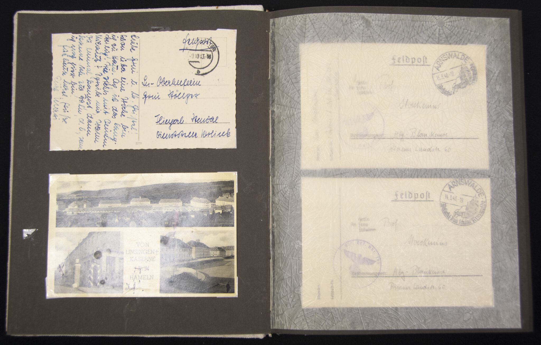 Deutsche Rote Kreuz (DRK) photoalbum with a collection of german postcards + photos + WHW tags, etc - Image 15