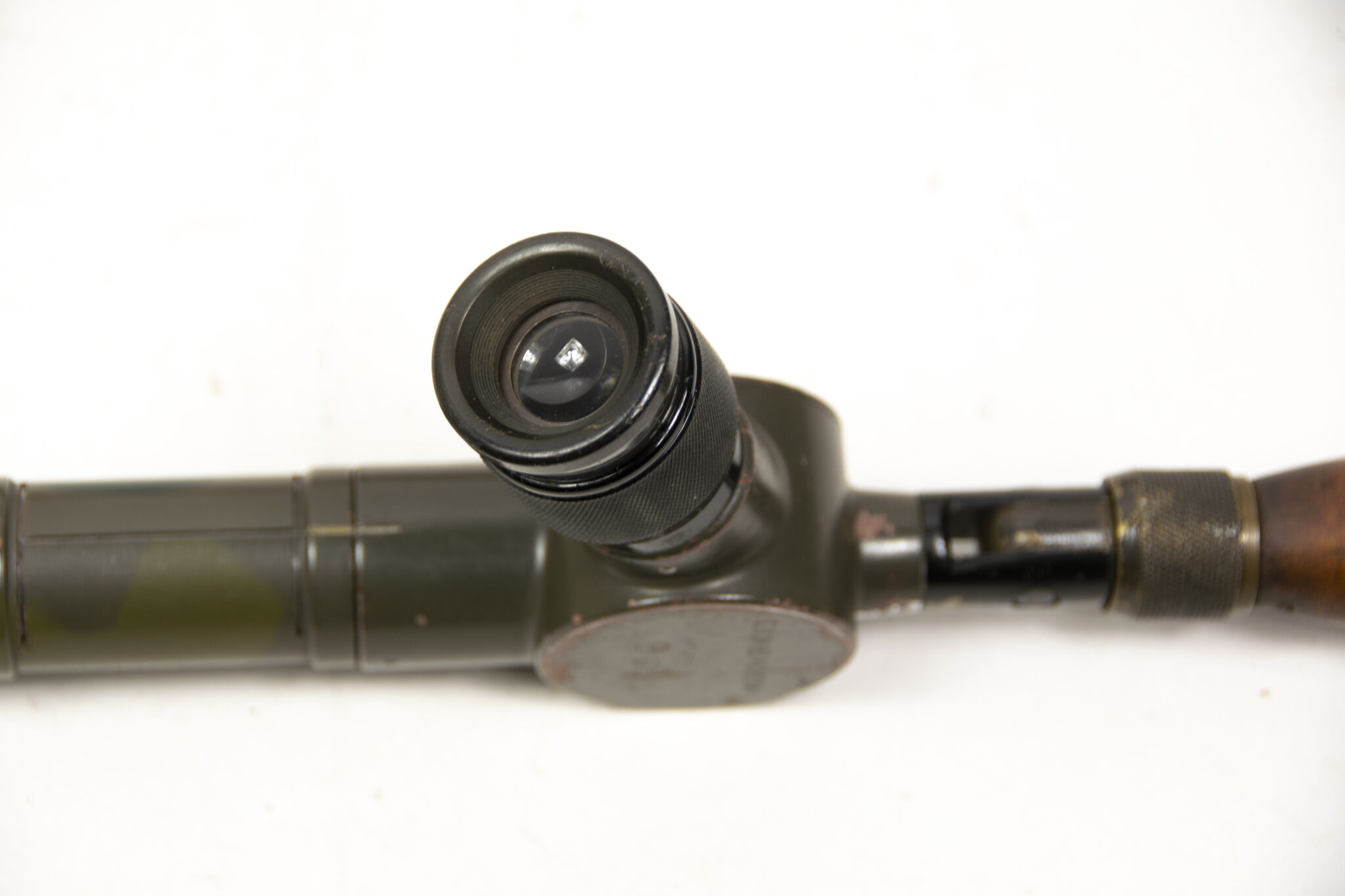 French camouflaged trench periscope complete with leather case - Image 24