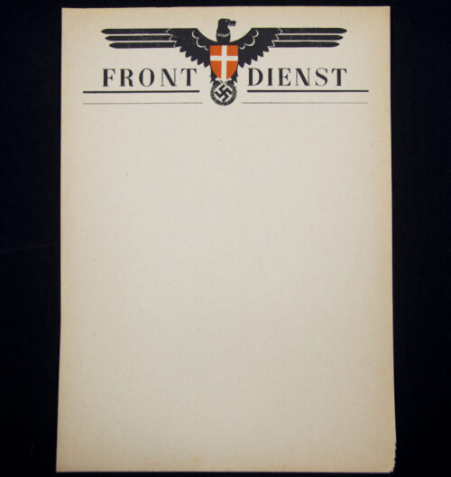 Official Frontdienst writting paper / rare